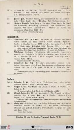 24 24 Inkunabeln (Nr.240-242)