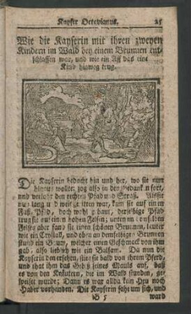 Wie die Kayserin mit ihren zweyen Kindern im Wald bey ...