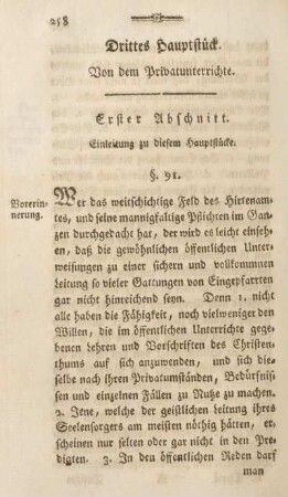 Erster Abschnitt. Einleitung zu diesem Hauptstücke.