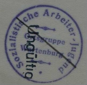 Sozialistische Arbeiter-Jugend (Ortsgruppe Wartenburg) / Stempel