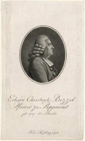 Erhard Christoph Bezzel - geb. 21.12.1727