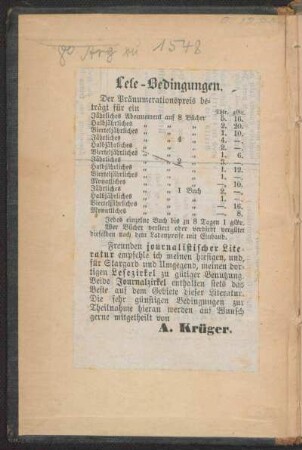 Lese-Bedingungen.