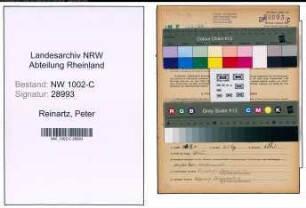 Entnazifizierung Peter Reinartz, geb. 06.01.1888 (Haendler)