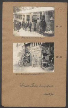 Feldpostamt in den Tiroler Bergen