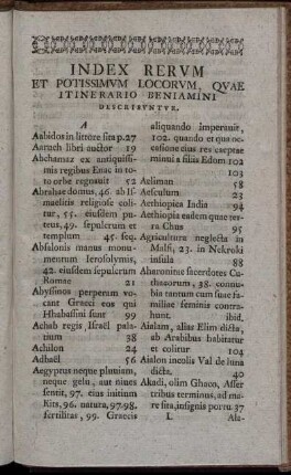 Index Rerum ...