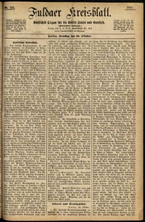 Ausgabe vom Dienstag, den 23. Oktober 1883.
