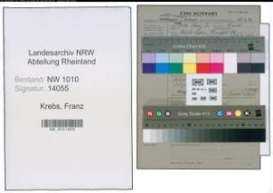 Entnazifizierung Franz Krebs , geb. (Polizei)