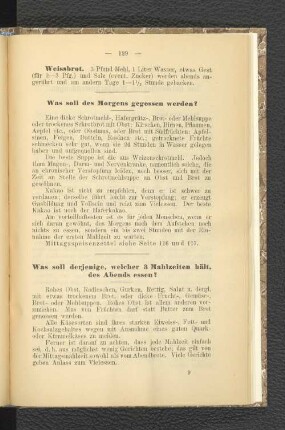 Was soll derjenige, welcher 3 Mahlzeiten hält, des Abends essen?