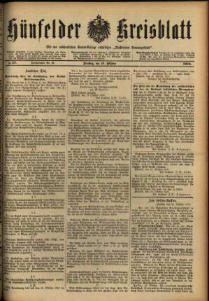 Ausgabe vom Dienstag, den 24. Oktober 1916.