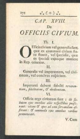 Cap. XVIII. De Officiis Civium.
