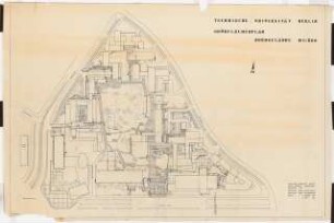 Technische Universität Berlin Nordgelände: Lageplan mit Grünflächenplan 1:500