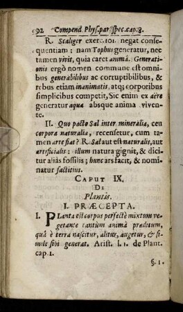 Caput IX. De Plantis.