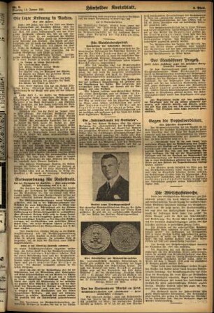 Zweite Ausgabe vom Dienstag, den 13. Januar 1931.