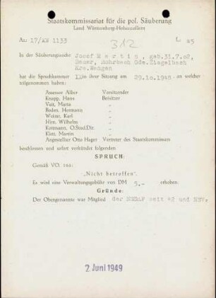 Martin, Josef