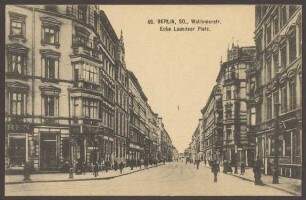 Ansichtskarte Waldemarstraße, Ecke Lausitzer Platz