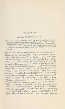 Chapter VI. Blissful scientific ignorance