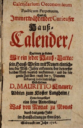 Calendarium oeconomicum politicum perpetuum