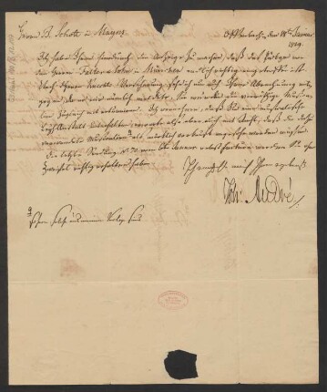 Brief an B. Schott's Söhne : 18.01.1819
