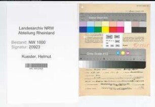 Entnazifizierung Helmut Kuester, geb. 30.12.1905 (Installateur)