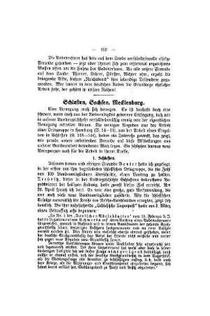 Schlesien, Sachsen und Mecklenburg
