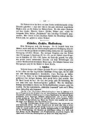 Schlesien, Sachsen und Mecklenburg