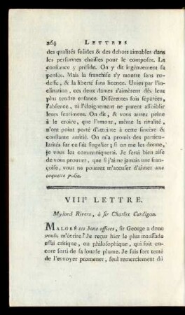 VIIIe Lettre.