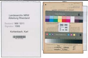 Entnazifizierung Karl Kohlenbach , geb. 20.11.1900 (Kaufmann)