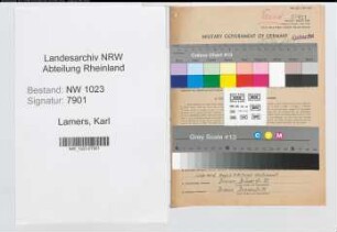 Entnazifizierung Karl Lamers , geb. 29.01.1908 (Baecker)