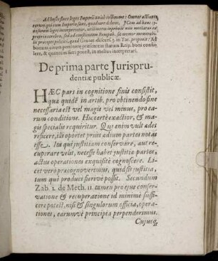 De prima parte Jurisprudentiæ publicæ.