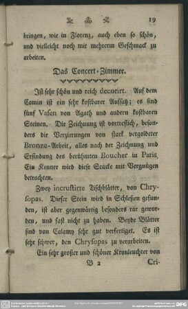 Das Conzert-Zimmer