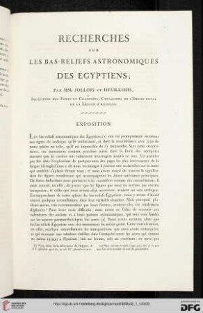 Recherches sur les bas-reliefs astronomiques des Égyptiens