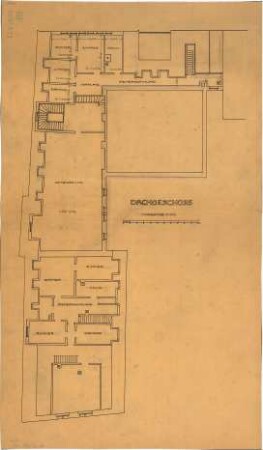 Fischer, Theodor; Stuttgart; Abgeordneten-Kammer - Grundriss DG