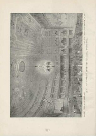 Ansicht des Zuschauerraumes. Nach dem Umbau durch Langhans 1844 (Aus Louis Schneider, Geschichte des Königl. Opernhauses)