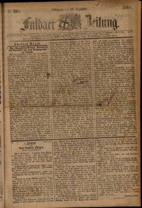 Ausgabe vom Mittwoch, den 17. Dezember 1884.