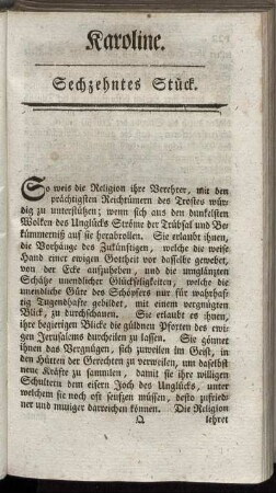 Sechszehntes Stück.
