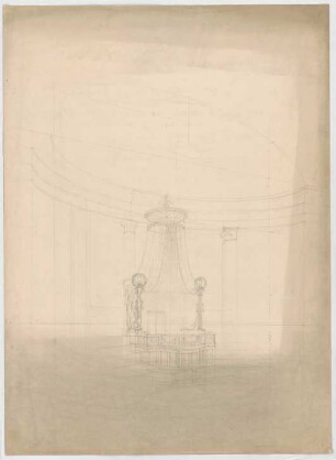 Thiersch, Friedrich von; Wiesbaden; Kurhaus - Innenraum (Perspektive)