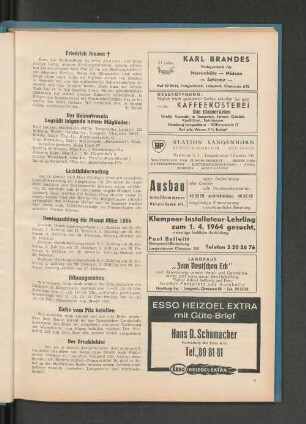 Rentenzahlung für Monat März 1964