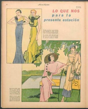 Lo que nos llega de París para la presente estación [Dibujos] : Para la mujer