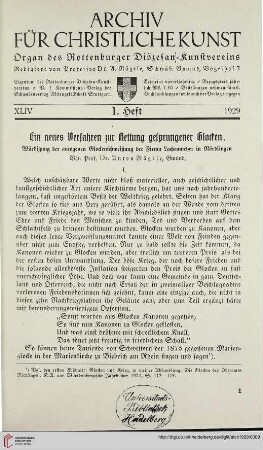 44: Ein neues Verfahren zur Rettung gesprungener Glocken