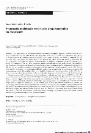 Systematic multiscale models for deep convection on mesoscales