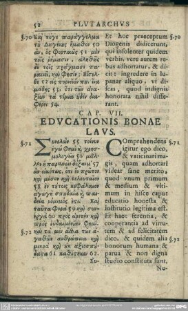 Cap. VII. Educationis Bonae Laus