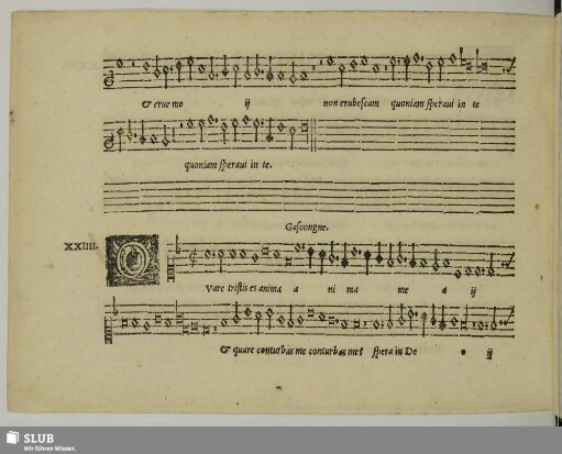 XXIIII. [=XXVII] Gascongne, Mathieu: Quare tristis es anima mea