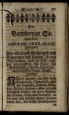 Fuer allerhand Wehtagen und Schmertzen des Haupts [...] - Fuer allerhand Zufaell und Kranckheit des Miltzes