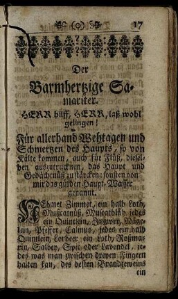 Fuer allerhand Wehtagen und Schmertzen des Haupts [...] - Fuer allerhand Zufaell und Kranckheit des Miltzes