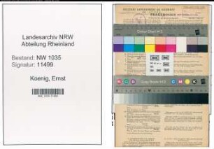 Entnazifizierung Ernst Koenig , geb. 19.08.1896 (Kaufmann)