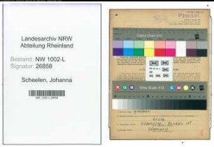 Entnazifizierung Johanna Scheelen , geb. 26.09.1894 (Justizbeamtin)