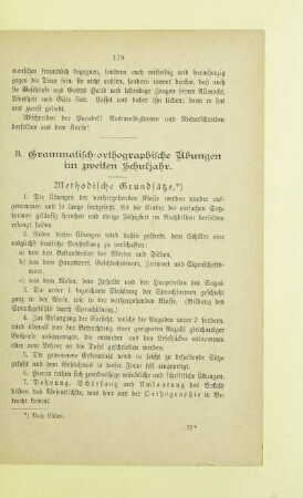 B. Grammatisch-orthographische Übungen im zweiten Schuljahr