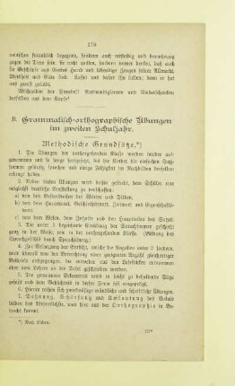 B. Grammatisch-orthographische Übungen im zweiten Schuljahr