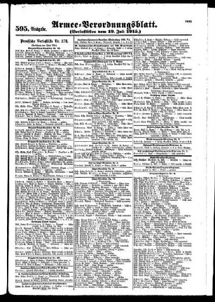 595. Ausgabe. Montag, 19. Juli 1915