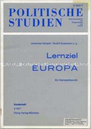 Zweimonatszeitschrift "Politische Studien" über ein Seminar zur europäischen Zusammenarbeit